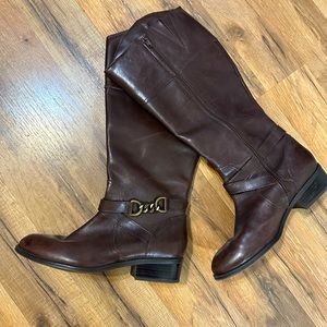 Lauren Ralph Lauren Brown Leather Riding Boots *Wide Calf*